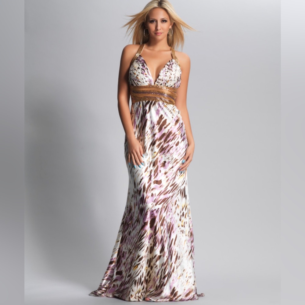 david’s bridal animal print prom homecoming gala dress gown